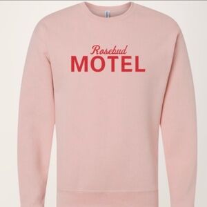 Rosebud Motel pale pink crewneck sweatshirt